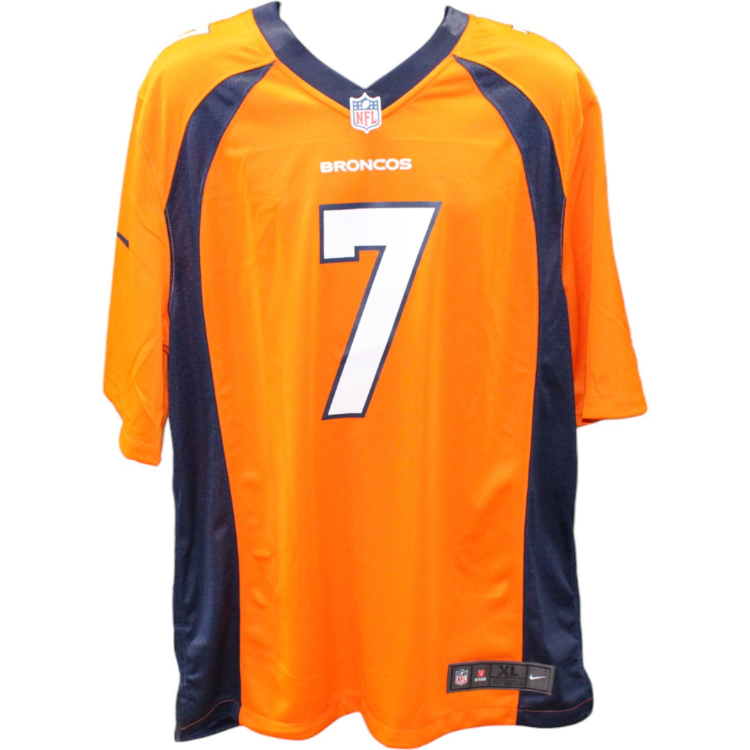 John Elway Autographed Denver Broncos Orange Nike Jersey Beckett 45791