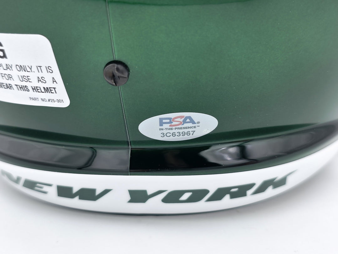 Joe Namath Signed Jets 2024 Green Full Size Speed Replica Helmet PSA/DNA
