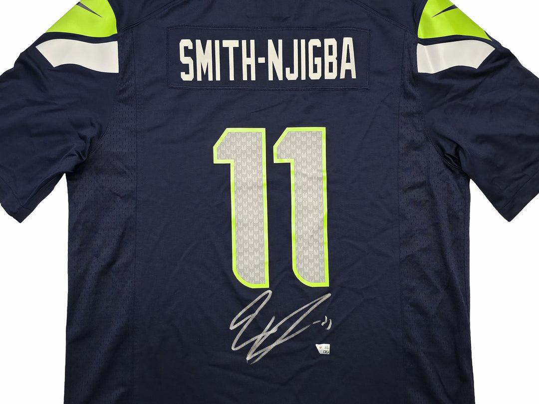 Seahawks Jaxon Smith-Njigba Signed Blue Nike Jersey Size XL Fanatics Holo