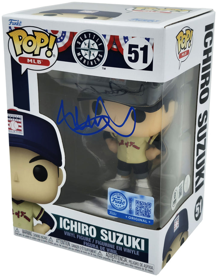 Ichiro Suzuki Signed HOF Funko Pop #51 Seattle Mariners IS Holo & Beckett Wit