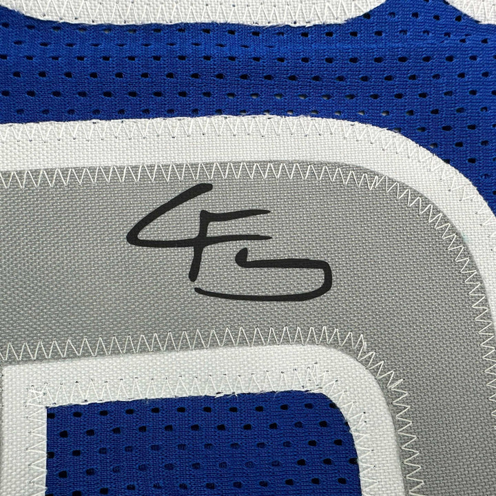 Facsimile Autographed Cooper Flagg Dallas Blue Reprint Auto Jersey Size Men's XL