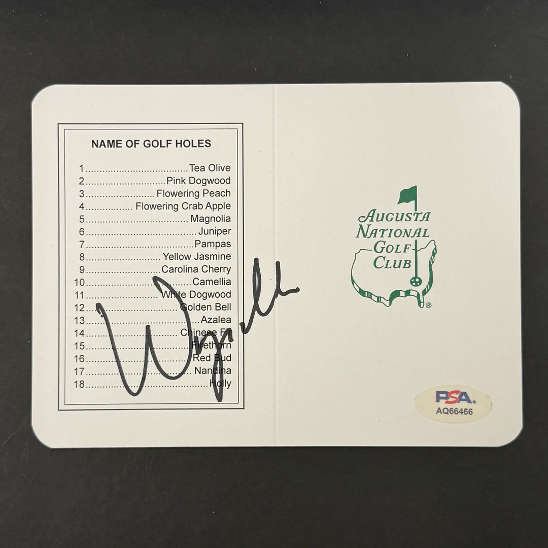 Wyndham Clark Signed Golf Masters Golf Scorecards PSA Autographed