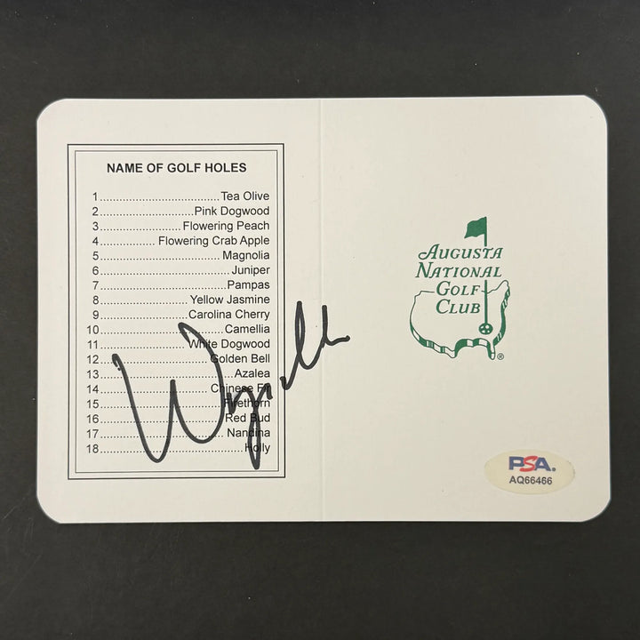 Wyndham Clark Signed Golf Masters Golf Scorecards PSA Autographed