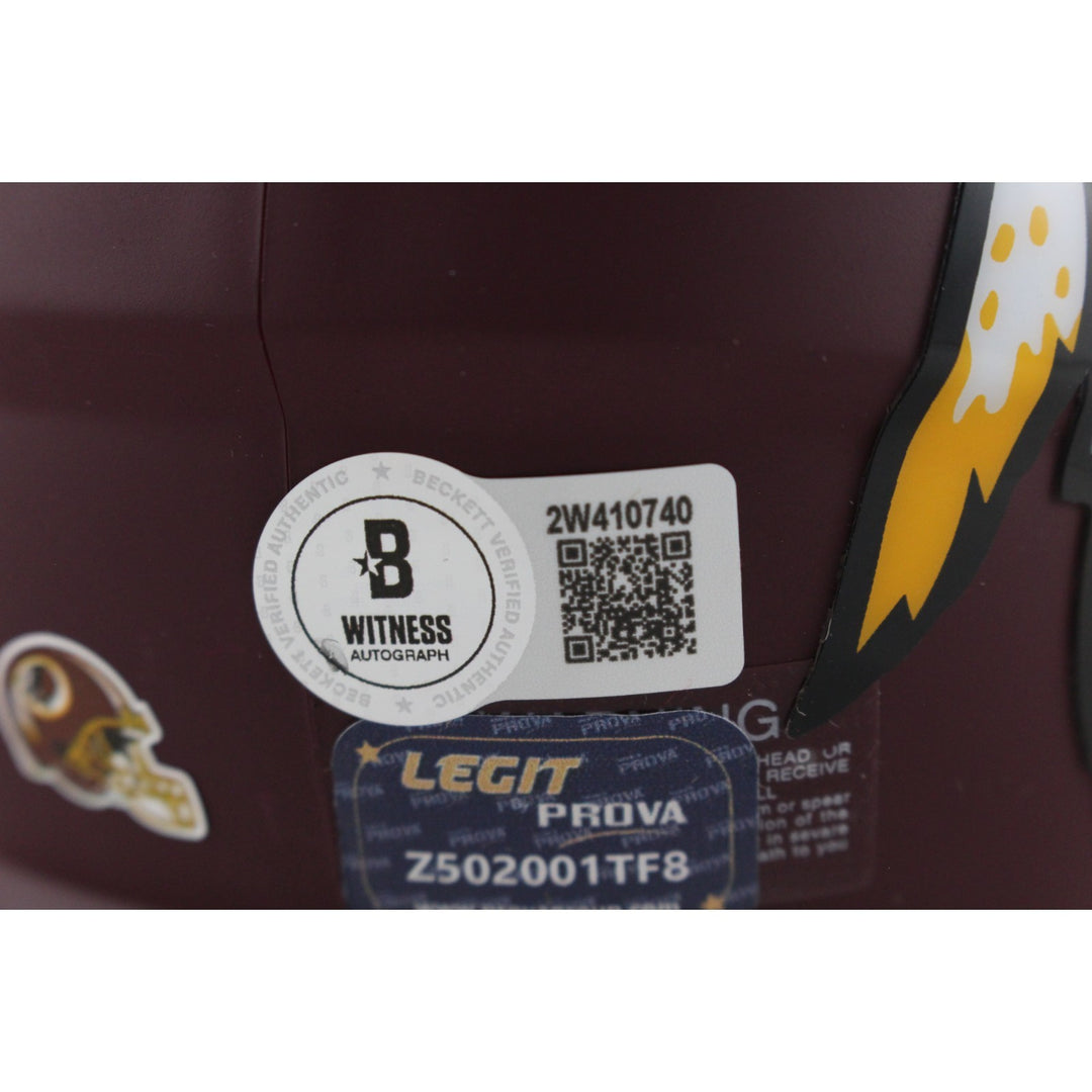 John Riggins Autographed Washington Redskins AMP Mini Helmet Beckett 49760