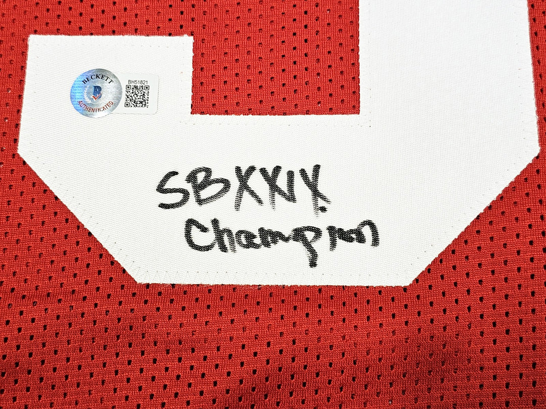 San Francisco 49ers Eric Davis Signed Red Jersey "SB XXIX Champion" Beckett