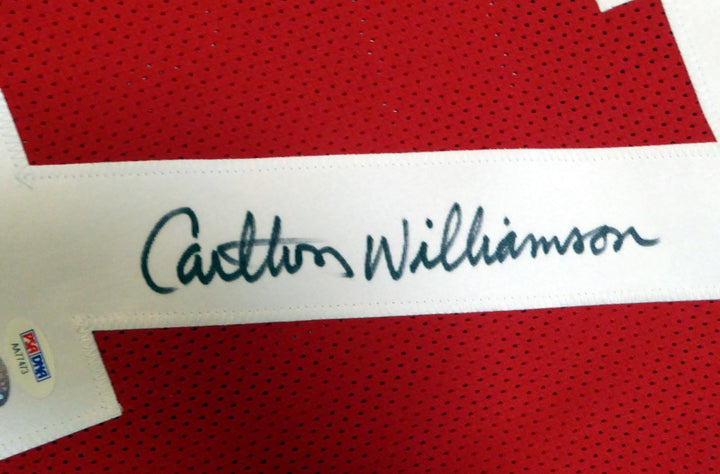 San Francisco 49ers Carlton Williamson Autographed Signed Red Jersey PSA/DNA