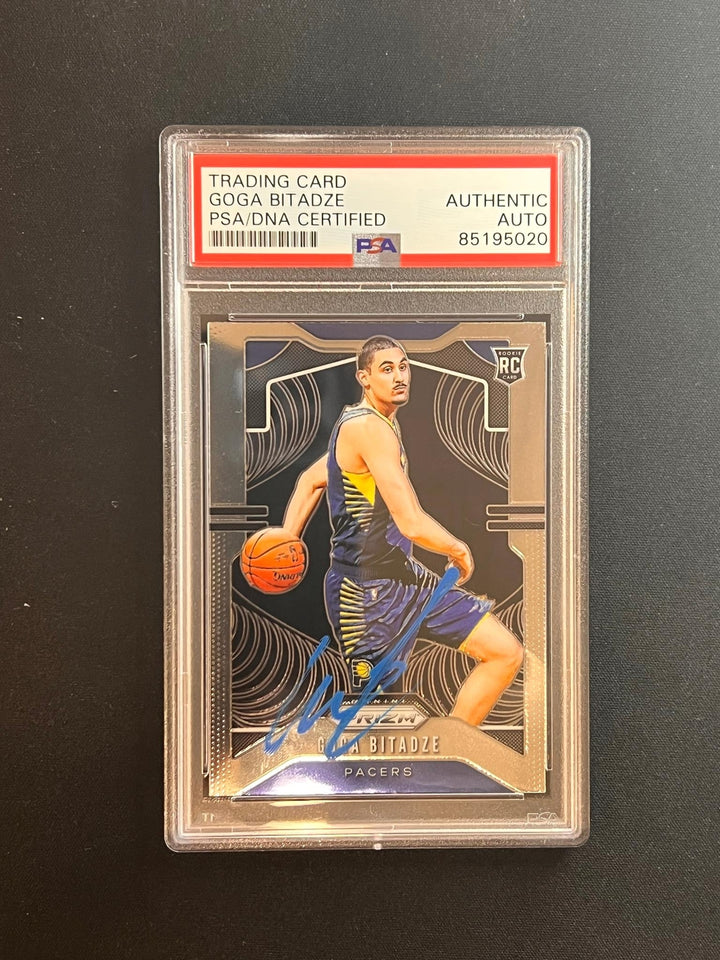 2019-20 Panini Prizm #264 Goga Bitadze Signed Card AUTO PSA Slabbed Pacers