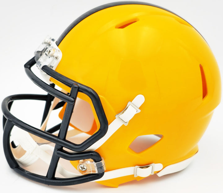 Terry Bradshaw Signed Pittsburgh Steelers Yellow Speed Mini Helmet Beckett Wit