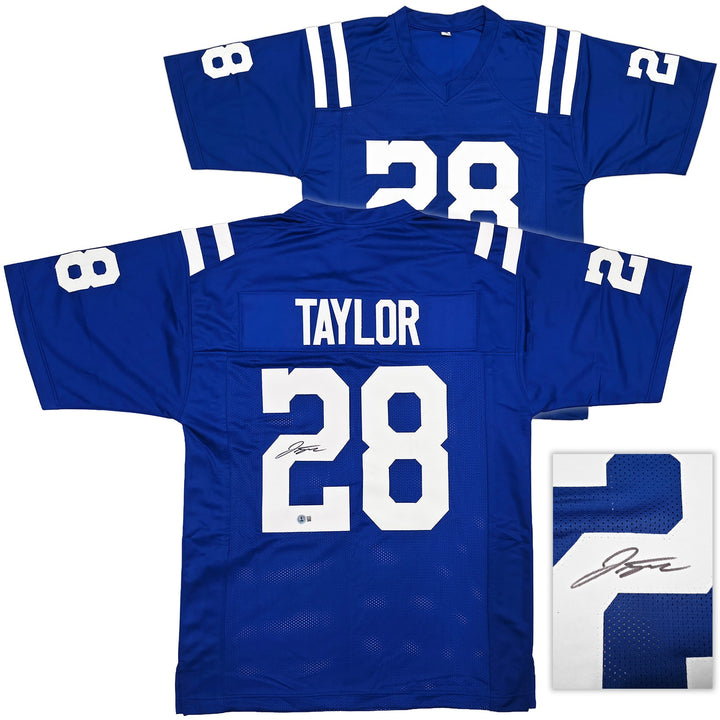 Indianapolis Colts Jonathan Taylor Autographed Blue Jersey Beckett Witness