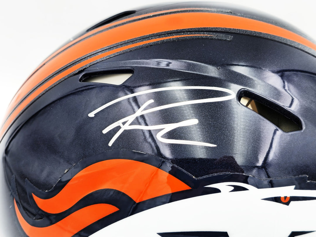 Russell Wilson Auto Broncos Blue Full Size Authentic Speed Helmet Fanatics Holo