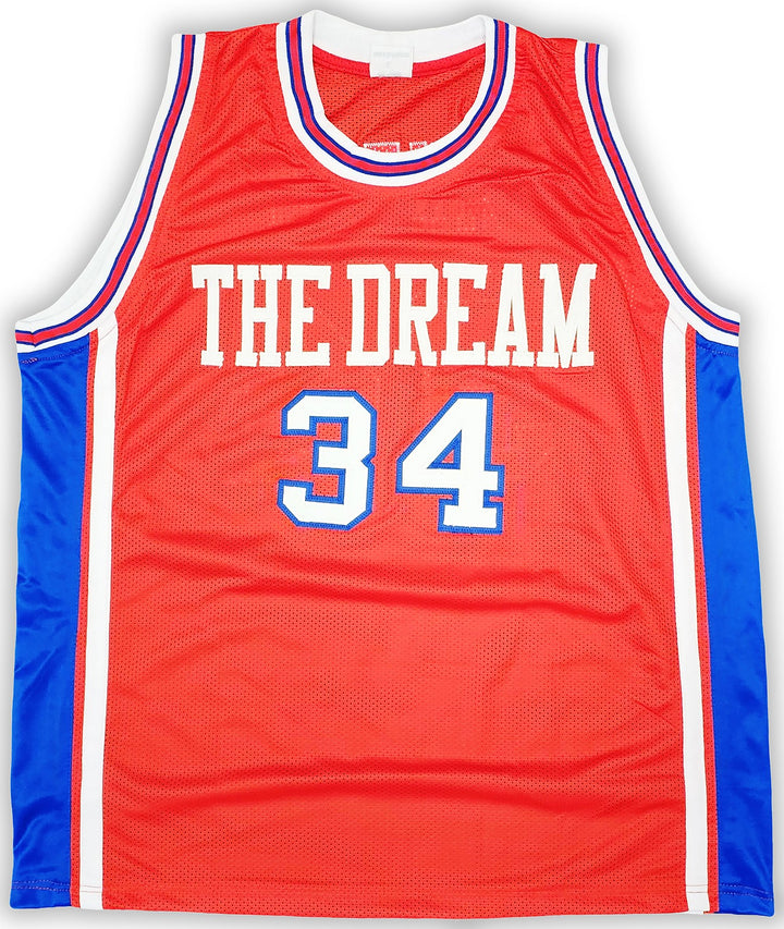 Houston Cougars Hakeem Olajuwon Autographed Signed Red Jersey JSA