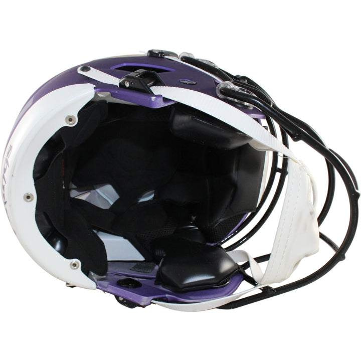 Randy Moss Justin Jefferson Signed Minnesota Vikings SpeedFlex Helmet BAS 57980