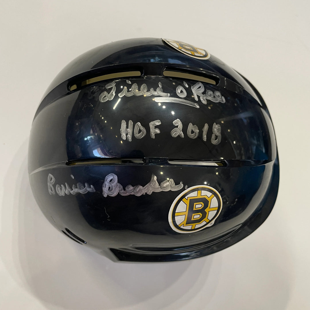 Willie O'Ree HOF 2018 Barrier Breaker Autographed Boston Bruins Mini Helmet (JSA