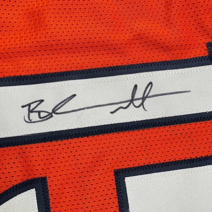 Autographed/Signed Brandon Marshall Denver Orange Jersey Beckett COA