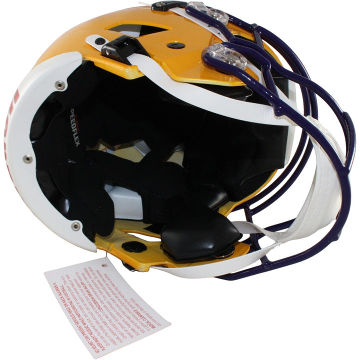 Justin Jefferson Autographed LSU Tigers SpeedFlex Helmet Beckett WIT 57901