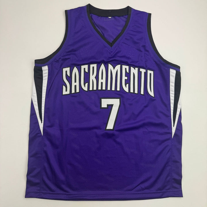 Autographed/Signed Jimmer Fredette Sacramento Purple Jersey JSA COA