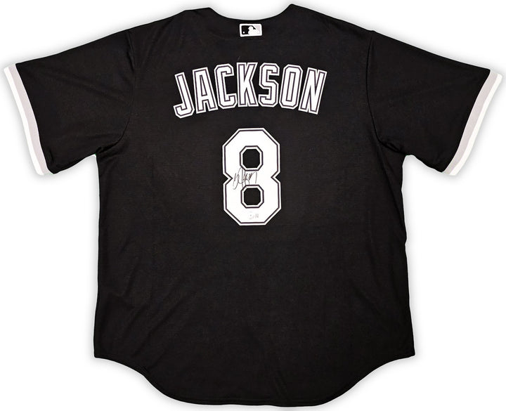 Chicago White Sox Bo Jackson Signed Black Nike Jersey Size XL Beckett Wit