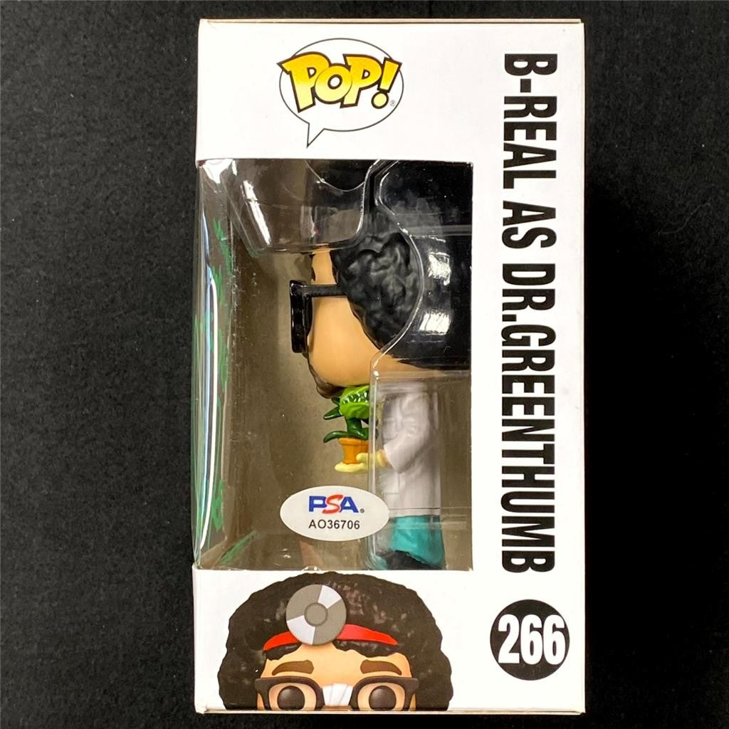 B-Real signed "Insane in the Brain" Dr. Greenthumb Funko Pop! figure auto PSA