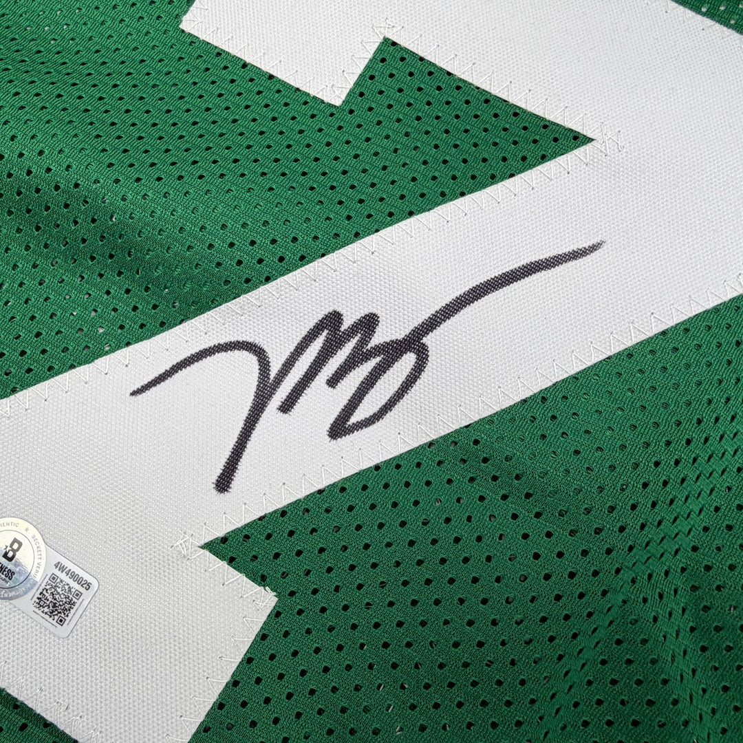 Autographed/Signed Jaylen Brown Boston Green City Edition Jersey Beckett BAS COA