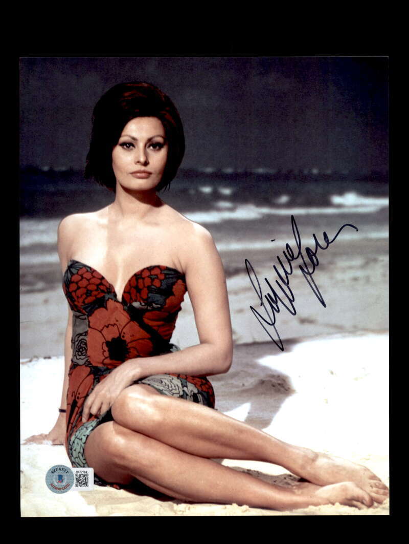 Sophia Loren Beckett BAS Signed 8x10 Photo Autograph 5