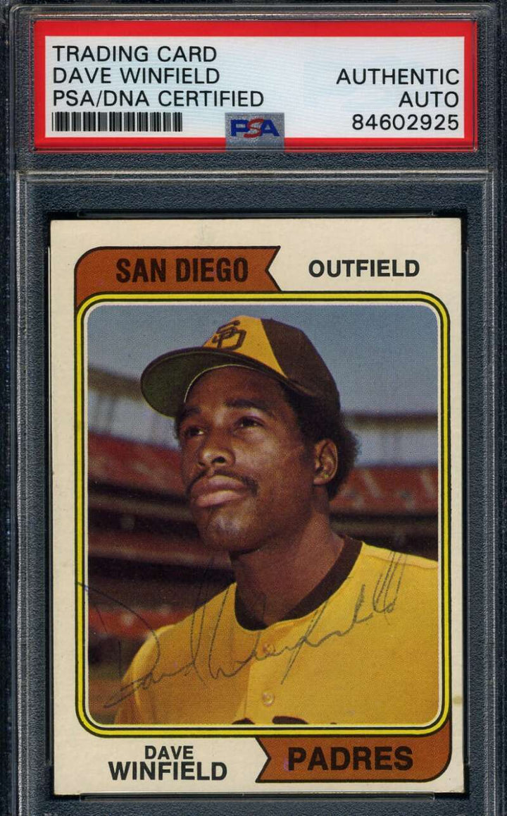 Dave Winfield PSA DNA Vintage Signed 1974 Topps Rookies Autograph