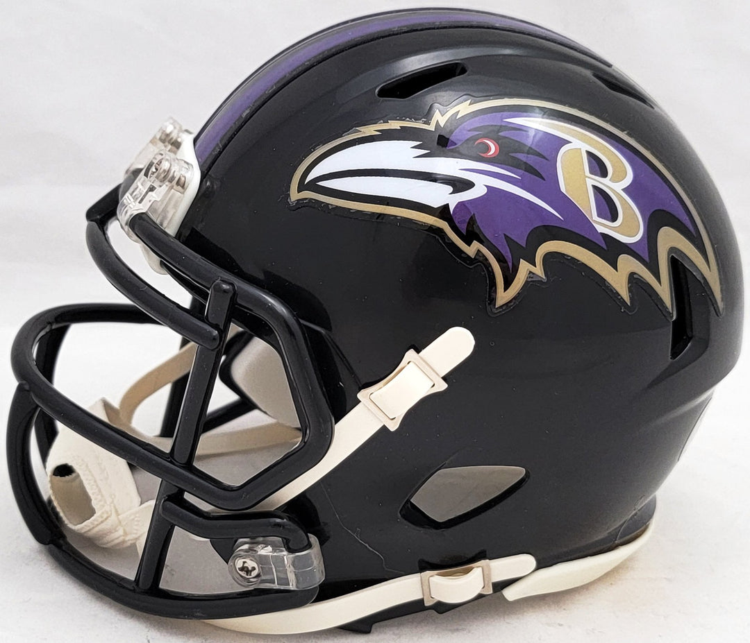 David Ojabo Autographed Signed Baltimore Ravens Black Speed Mini Helmet Beckett