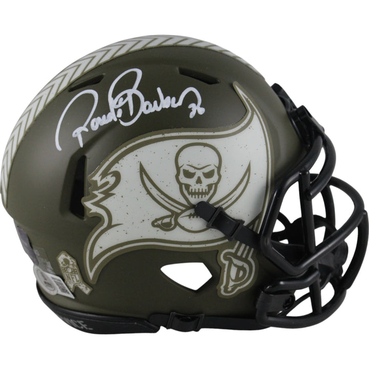 Ronde Barber Autographed Tampa Bay Buccaneers 23 STS Mini Helmet Beckett 49216