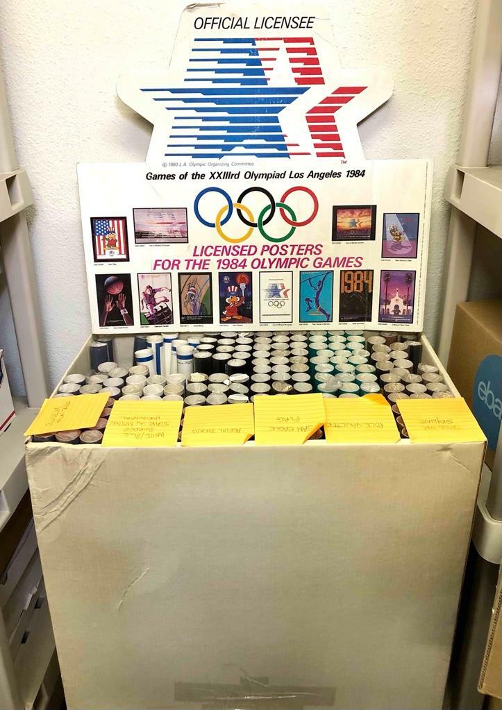 original 1984 Los Angeles LA Olympic Games 22x34 Gymnastics Olympiad poster New