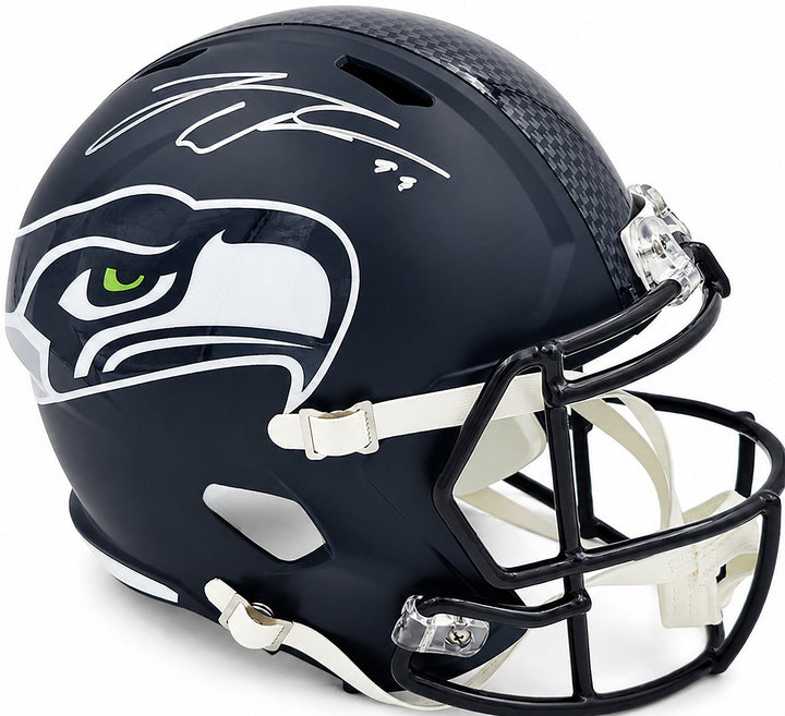 Leonard Williams Signed Seahawks Blue Full Size Speed Replica Helmet Beckett Wit