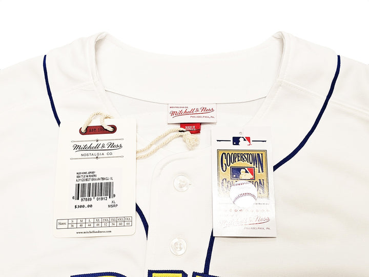 Mariners Ken Griffey Jr. Auto White Mitchell Ness 89 Cooperstown Jersey Beckett