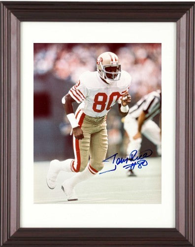 Jerry Rice signed San Francisco 49ers 8x10 Photo minor dings Framed- COA