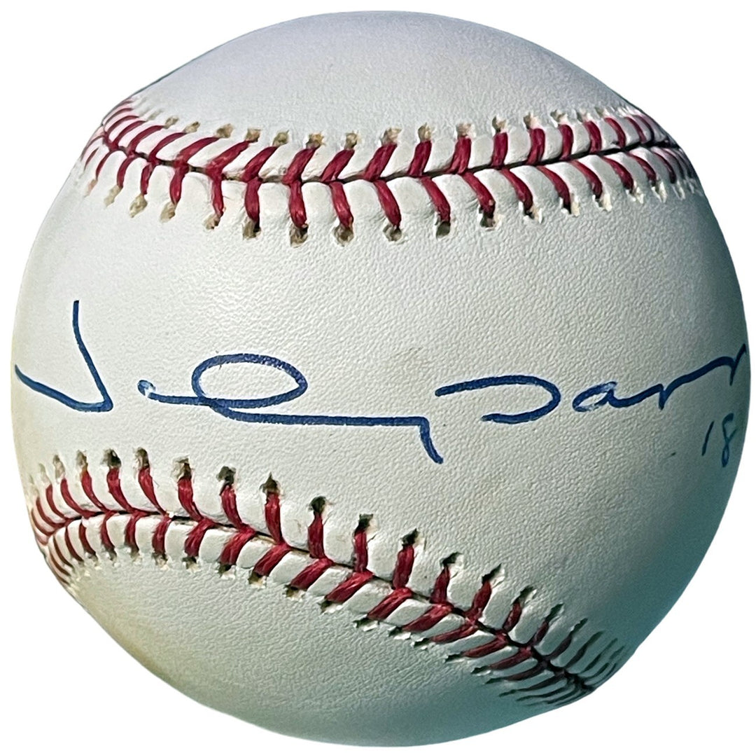 Johnny Damon signed Official Rawlings Major League Baseball #18 tone spots- COA