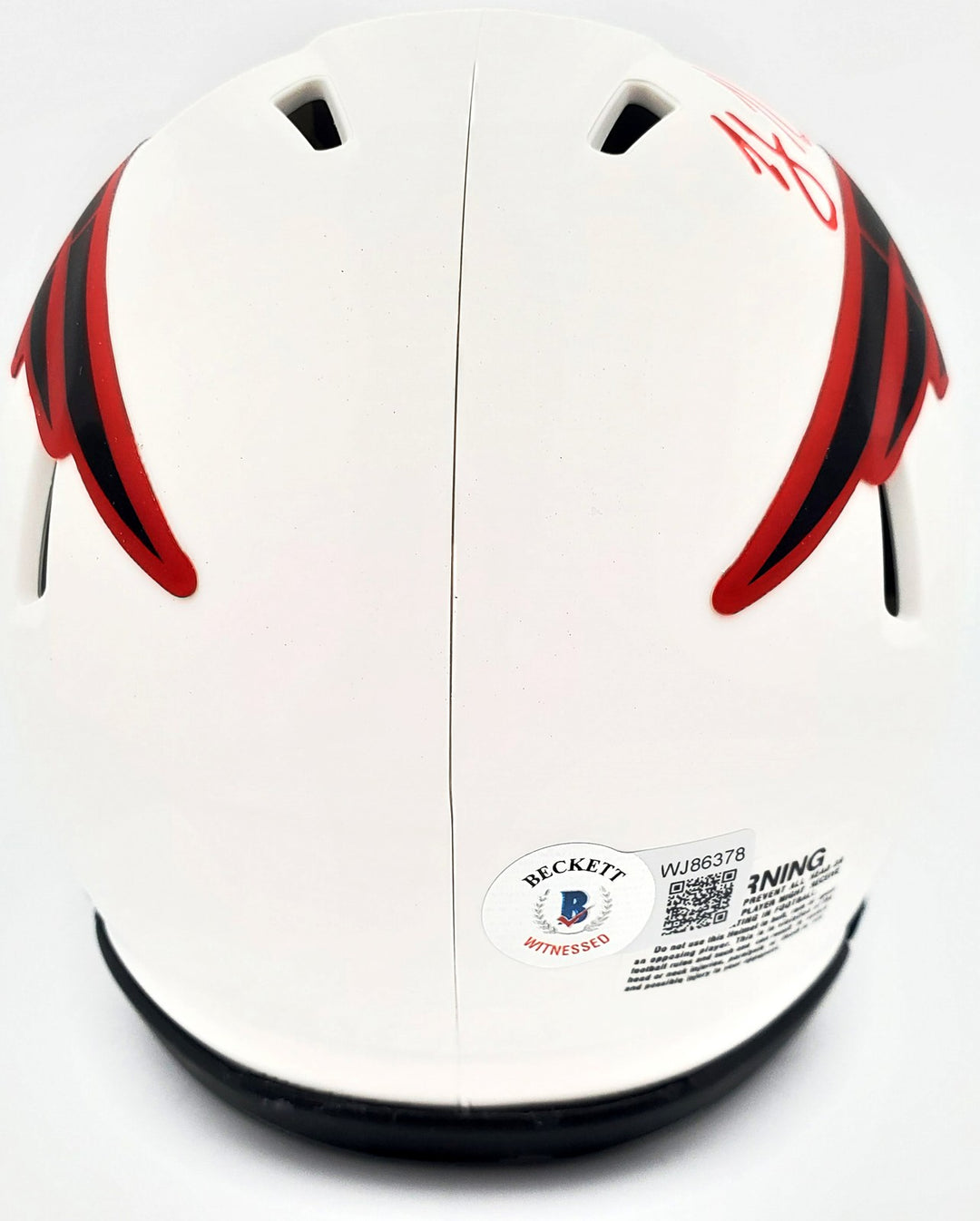 Rodney Harrison Signed Patriots Lunar Eclipse White Speed Mini Helmet Beckett
