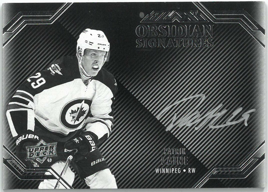 Patrik Laine signed 2016-17 Upper Deck Obsidian Signatures Rookie NHL Card OS-PL