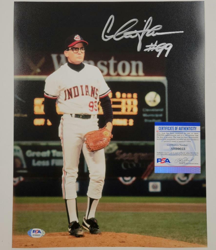 Charlie Sheen signed Major League 11x14 photo autograph ~ PSA/DNA COA