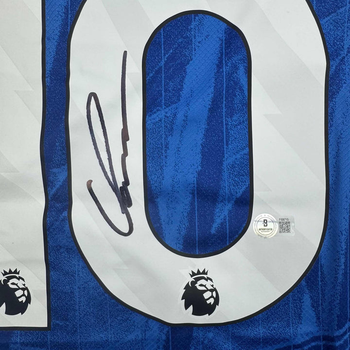 Autographed/Signed Cole Palmer Chelsea FC Blue Jersey Beckett BAS COA