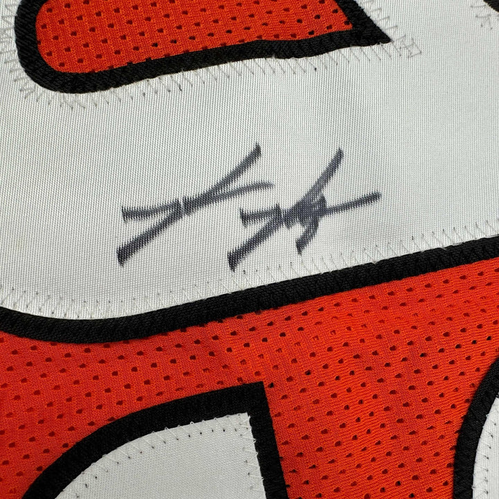 Framed Signed Myles Murphy 35x39 Cincinnati Orange Jersey JSA COA