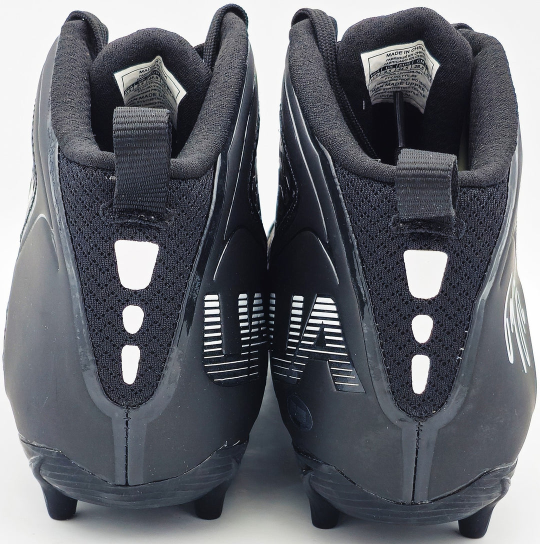 Tyler Lockett Auto Black Under Armour Team Fierce MC Cleats Seahawks Size 10.5
