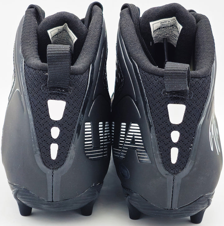 Tyler Lockett Auto Black Under Armour Team Fierce MC Cleats Seahawks Size 10.5