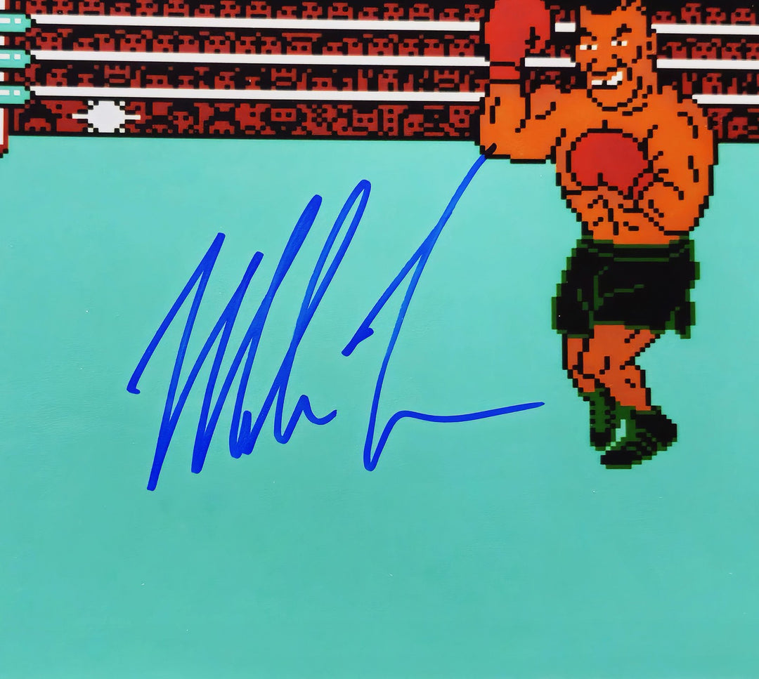 Mike Tyson Signed 11x14 Nintendo Punch-Out!! Photo With NES Controller BAS QR