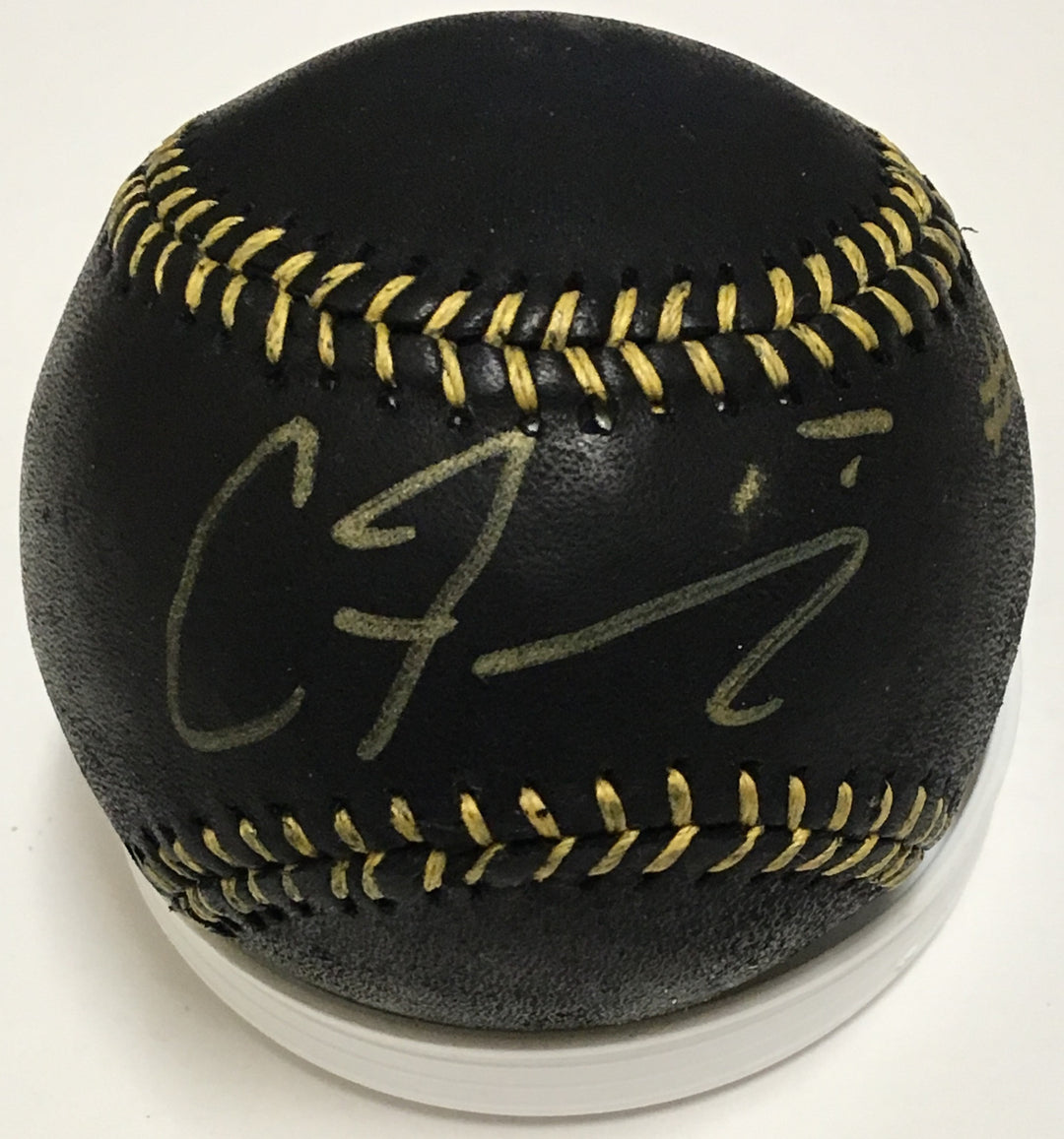 Clint Frazier signed black MLB Baseball Yankees Rookie auto INS #5 pick JSA COA