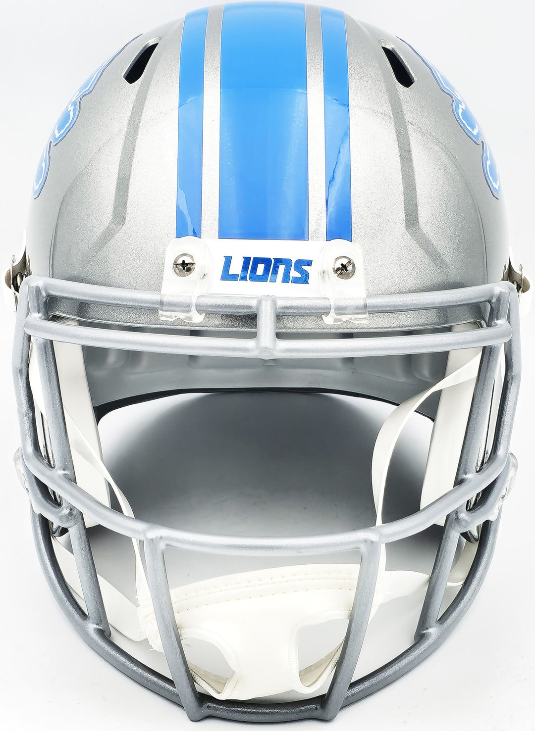 Sam LaPorta Auto Signed Lions Silver Full Size Replica Speed Helmet Beckett Wit