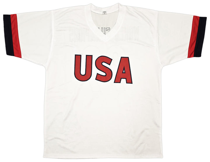 1999 Team USA Women's Soccer World Cup Champions Auto White Jersey 8 Sigs Hamm