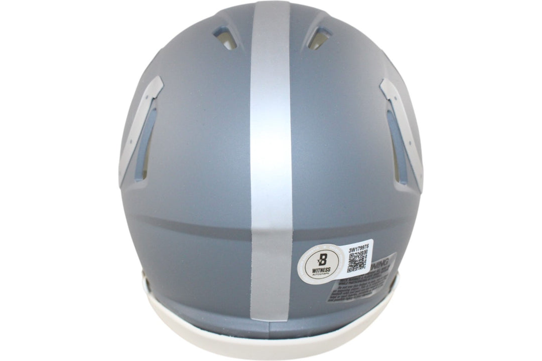 DJ Giddens Signed Indianapolis Colts Slate Mini Helmet Beckett Witness 51637