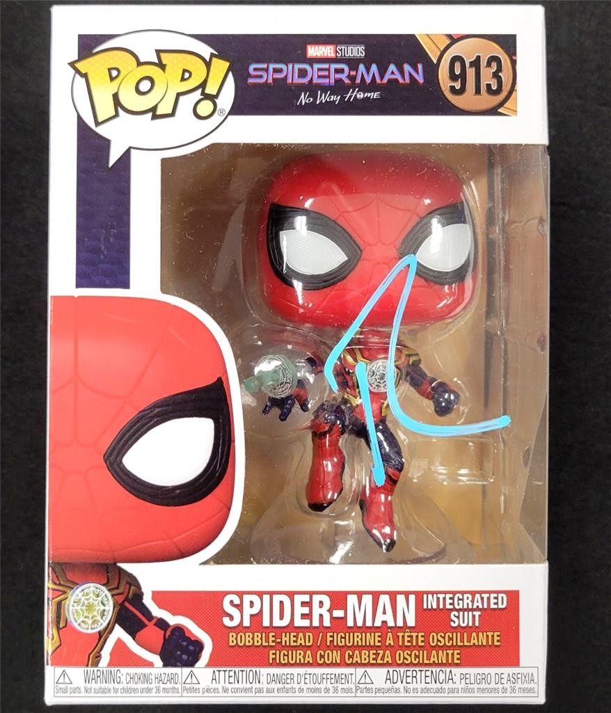 Tobey Maguire signed Spider-Man Integrated Suit Funko Pop 913 ~ Beckett BAS