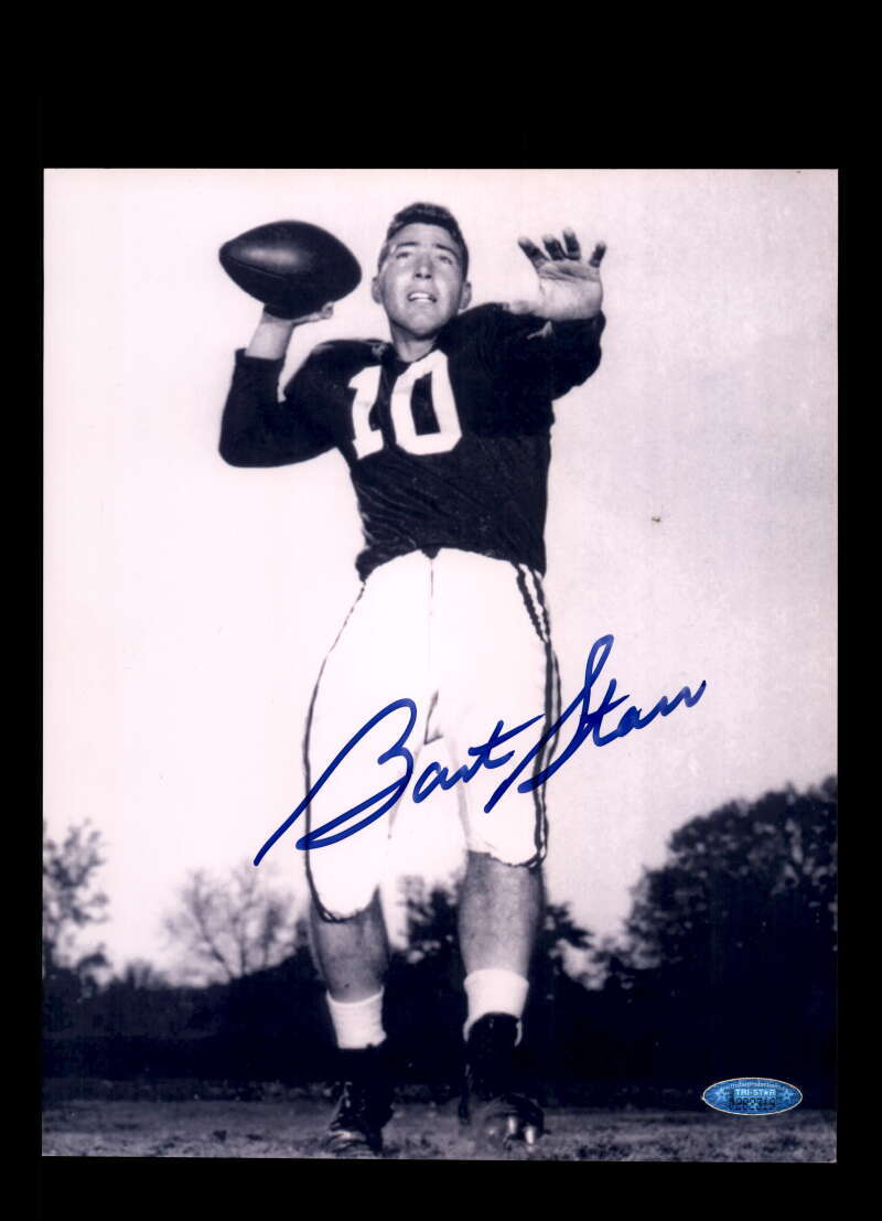 Bart Starr Tristar Coa Signed 8x10 Photo Autograph Alabama