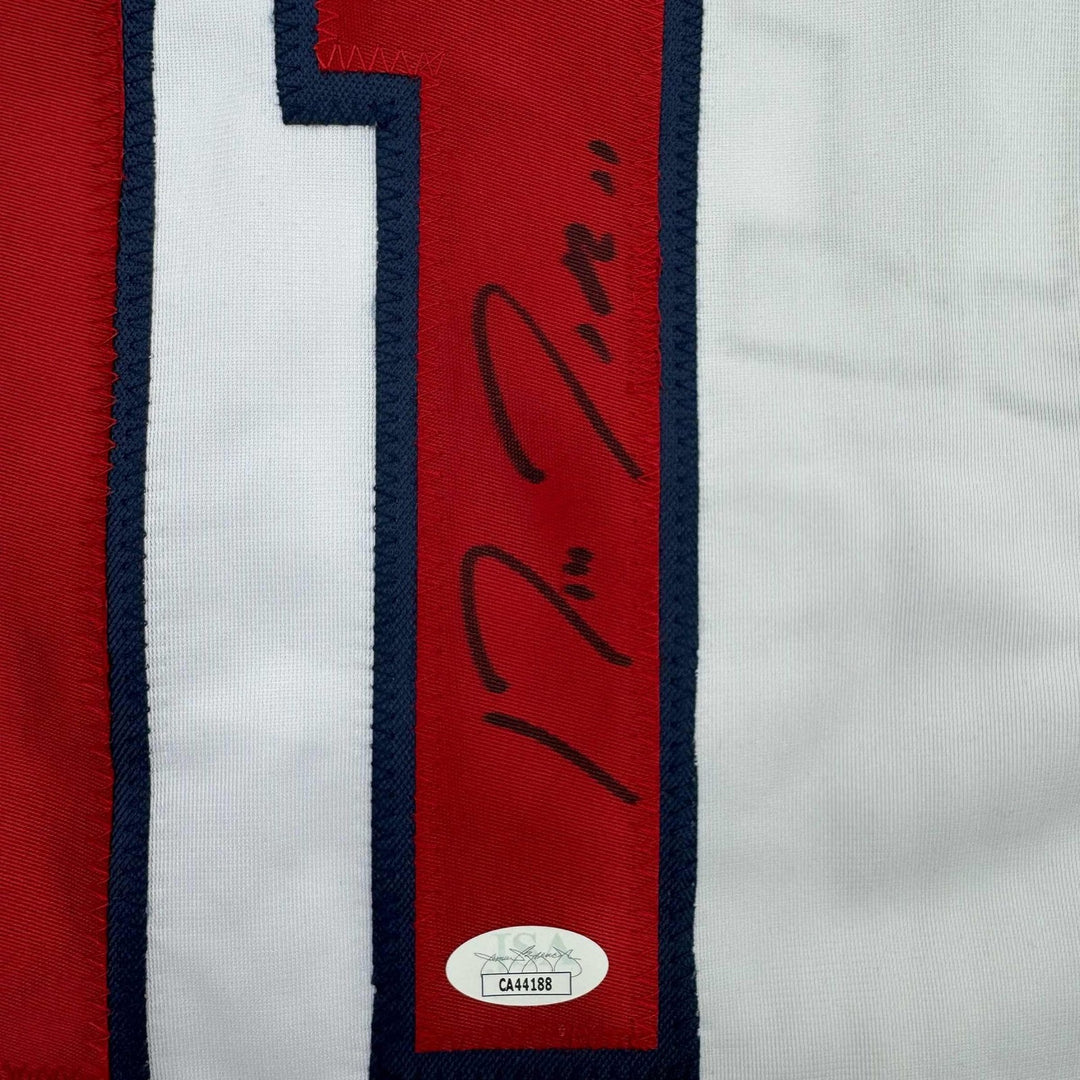 Autographed/Signed JOSE RAMIREZ Cleveland White Jersey Beckett BAS COA