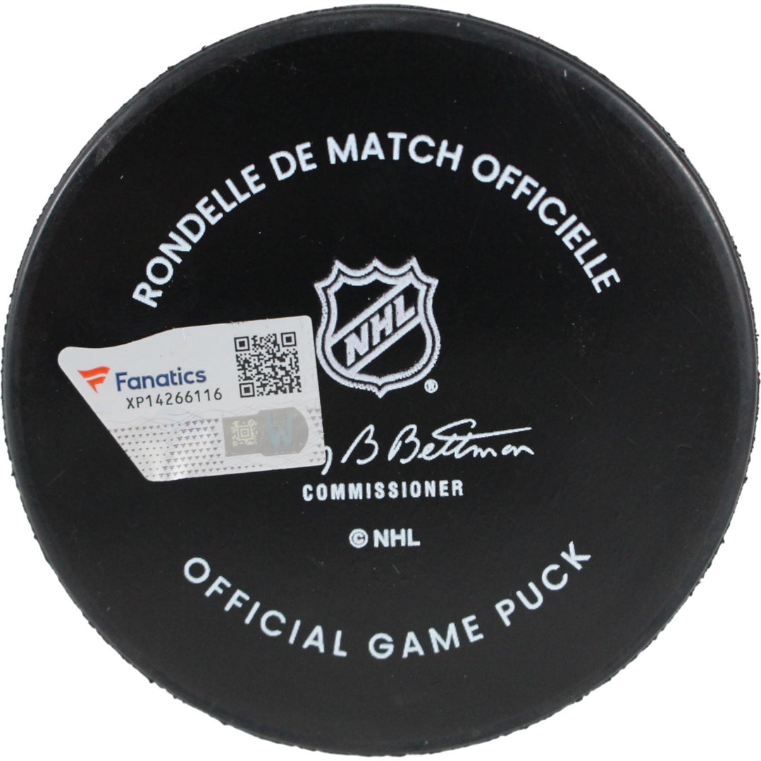 Cale Makar Autographed/Signed Colorado Avalanche Game Puck Fanatics 53529