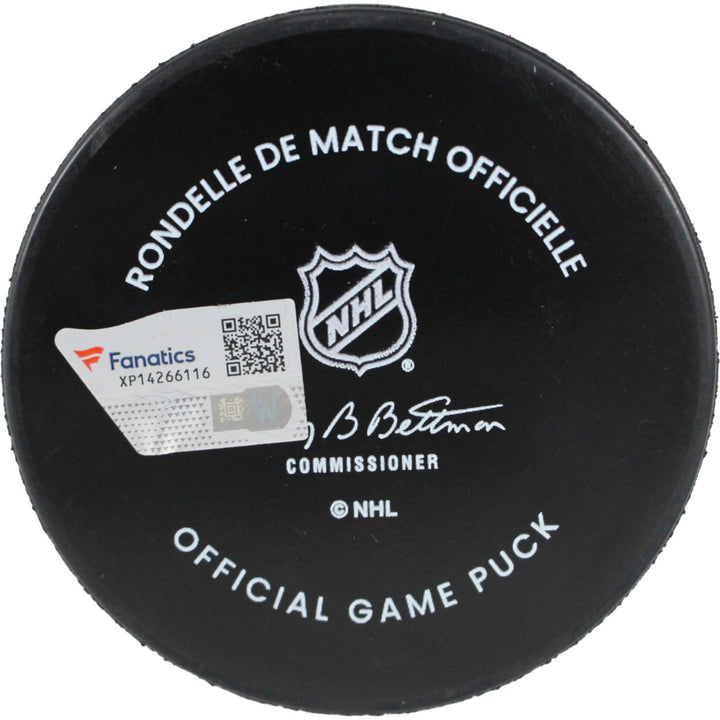 Cale Makar Autographed/Signed Colorado Avalanche Game Puck Fanatics 53529