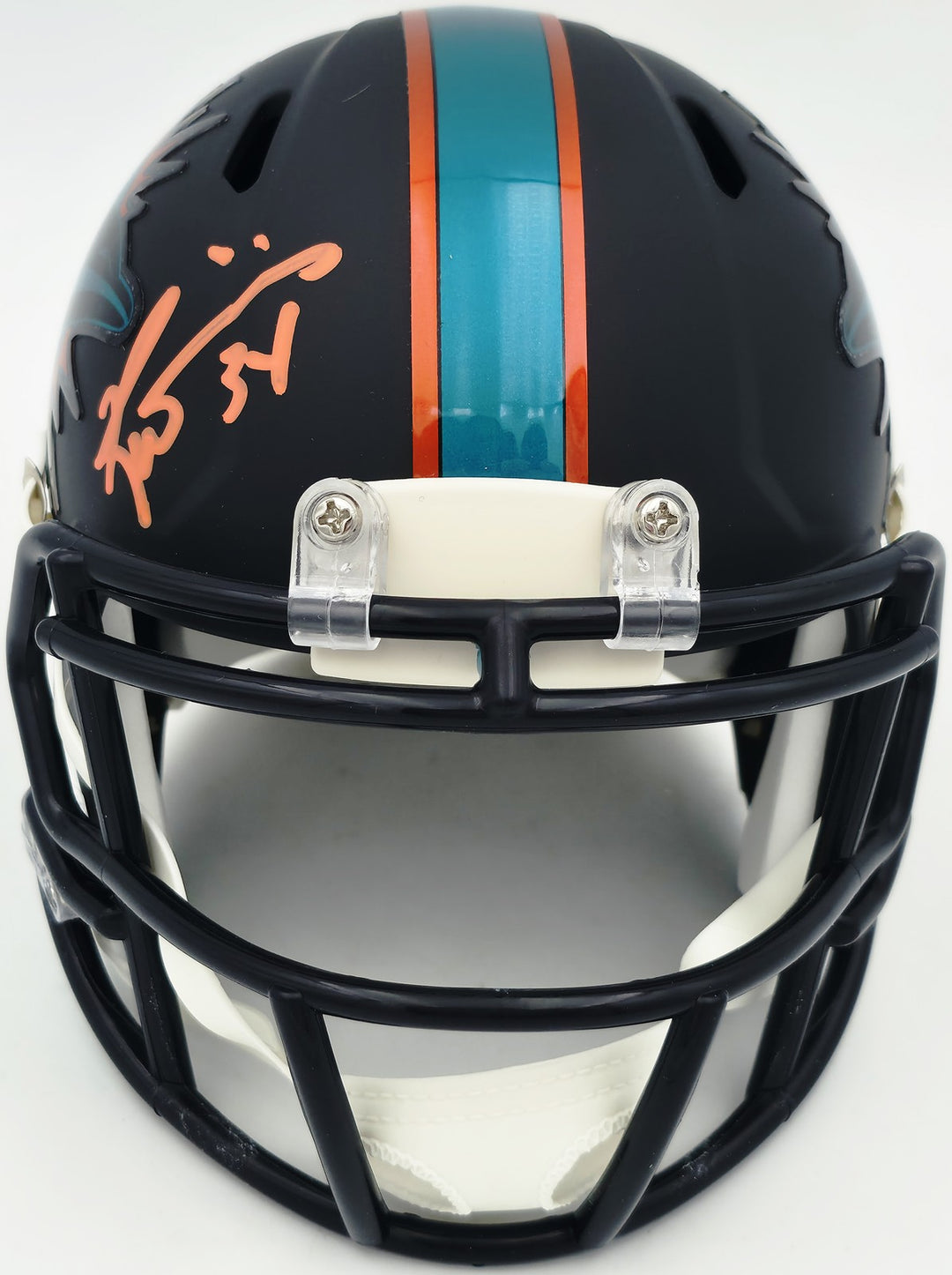 Ricky Williams Signed Miami Dolphins Black Rivalries Speed Mini Helmet JSA